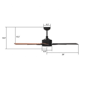 Aspas <span class=keywords><strong>de</strong></span> madera <span class=keywords><strong>de</strong></span> alta calidad, ventiladores <span class=keywords><strong>de</strong></span> <span class=keywords><strong>techo</strong></span> con control remoto <span class=keywords><strong>WiFi</strong></span>, bajo perfil, con luces led, novedad - Product Image 4