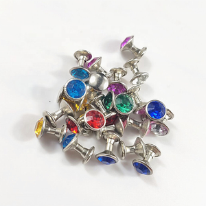 Dekorasi Pakaian Garmen Keling 5MM 6MM 7MM 8MM 9MM 10MM Logam Warna-warni Akrilik Berlian Kristal Berlian Imitasi Stud Rivet - Product Image 2