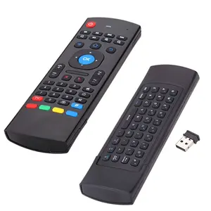 RCU Mouse udara pintar dua sisi Remote MX3 2.4G kotak Android dengan Keyboard Mini kompatibel untuk TV/Box Android/IPTV/HTPC/Xbox