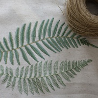 Rideaux Translucides Brodés Motifs Plantes Aquatiques Style Américain Simple et Élégant en Tissu de Lin Épais Intégré