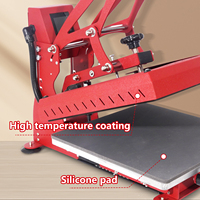 Presse à chaud manuelle à plat de haute qualité 38x38cm pour l'impression de vêtements et le transfert thermique sur t-shirts – Nouveauté
