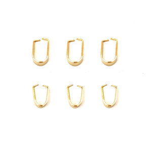 Fermoir à griffes en acier inoxydable plaqué or, forme ovale, pour accessoires de collier et pendentifs DIY H1034 - Product Image 3