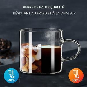 Mug en verre unisexe pour fête, design classique et simple, 500 ml, résistant à la chaleur et au froid, compatible micro-ondes, écologique, noble, avec logo personnalisé - Product Image 5