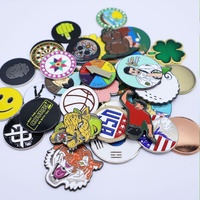 Marqueur de balle de golf style jetons de poker, multicolore, haute précision, avec positionnement magnétique, logo personnalisé, accessoire de golf