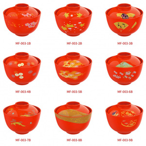 ชามเมลามีนลายดาบคู่ สีแดงดำ ชุดภาชนะสำหรับครัวเรือน ขนาด 120 มล. 200 มล. 300 มล. 500 มล. 700 มล. 1000 มล. - Product Image 3