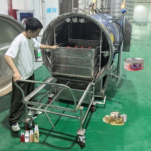 Autoclave de Retorta de Pulverización de Agua Totalmente Automática para Esterilización de Bolsas de Sopa de Pollo - Product Image 1