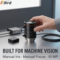 Objectif de vision industrielle MVL-HF0624M-10MP, 6 mm F2.4, longueur focale fixe, objectif FA, ouverture manuelle, objectif haute résolution 10MP
