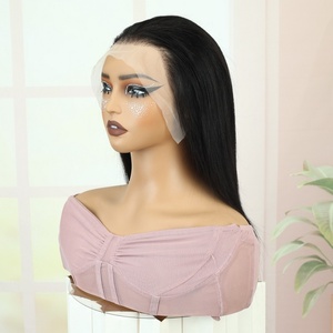 FH Factory Sale Straight <b>Wigs</b> 13x4 Lace Frontal Human Hair <b>Wigs</b> Detachable Band 180% Density Vietnamese Natural Human Hair - Product Image 5