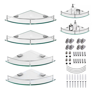 Chất lượng cao treo tường kính góc vòi hoa sen Kệ dầu gội chủ Phòng tắm kính vòi hoa sen kệ - Product Image 5