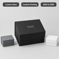 Boîte cadeau personnalisée pour clé USB étanche haut de gamme, noire mate, avec fermeture magnétique, insert en EVA, logo, vente en gros
