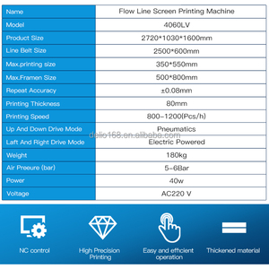 Deliou 40*60Cm Automatische Niet-Geweven Zak Zeefdruk Machine Te Koop Pneumatische Scherm Printer Machine Met Transportband - Product Image 6