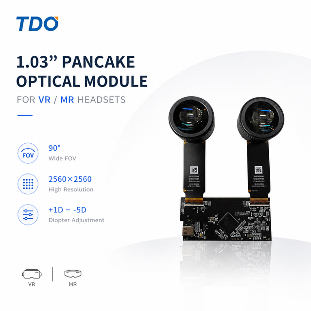 TDO 1.03 Inch Pancake Optical Engine 2560x2560 Micro OLED Display Module 90 FOV Driver Solution for VR MR XR Headsets