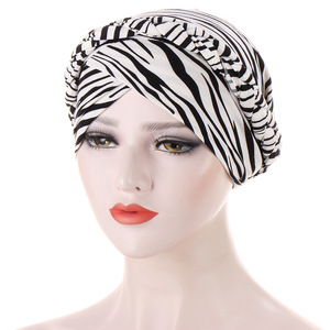 Sombrero de turbante sedoso para mujer SongMay, diseño de trenza trenzada, estampado musulmán de cáncer, gorro de calavera para quimio, diadema de poliéster para uso <span class=keywords><strong>en</strong></span> exteriores - Product Image 5