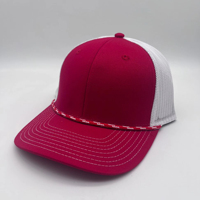Gorra de Béisbol Ajustable de 6 Paneles para Hombre, con Logotipo Bordado en 3D Personalizado, Malla Transpirable, Estilo Camionero con Cuerda Decorativa
