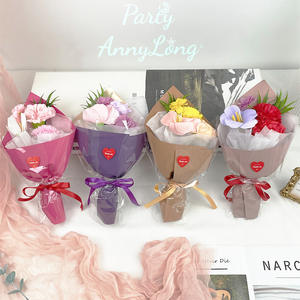 Graduation season carnation finished bouquet as a souvenir for girlfriend simulation <b>flower</b> Tanabata hot romantic gift - Product Image 1