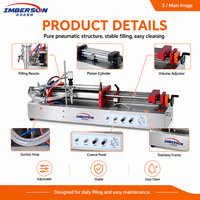 Machine de remplissage horizontale pneumatique à tête unique de 10-500 ml pour liquides inflammables (solvants, alcool) – Remplisseuse à piston