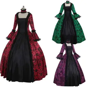 Lady Women Victorian Cosplay Costume Dress Medieval Renaissance Party Ball Gown