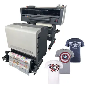डुअल हेड एपसन x600/i3200/i1600 dtf प्रिंटर सेट 60 सेमी ट्रांसफर dtf ए 3 डिजिटल प्रिंटर टी शर्ट प्रिंटिंग मशीन शेकर के साथ