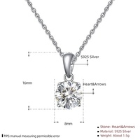 GP64 Pendentif classique de luxe en argent sterling 925 avec pierre de naissance magique d'été et zircons cubiques, breloque pour femme, bijoux raffinés