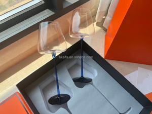 Venta al por Mayor de Fábrica: Copa de Vino Tinto de Cristal Hecha a Mano, Moderna y de Lujo, Color Borgoña, para Restaurante - Product Image 3