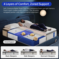 Matelas Hybride à Ressorts Intérieurs de Lit en Mousse Rembourrante Queen Size pour Hôtel en Mousse Utilisé Matelas Hybride à Ressort de Poche en Mousse à Mémoire de Forme