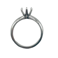 MaiYi Bestseller Massiver 9k 10K 14K 18K Weißgold-Ringrohling für Schmuckherstellung, Maßgefertigte Halbmontierte Diamantringe zur Steinbefestigung