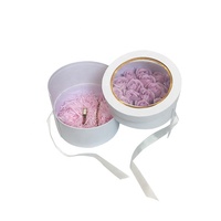 Boîtes à fleurs rondes à double couche rotatives faites à la main de luxe pour la Saint-Valentin, emballages cadeaux pour la fête des mères, boîtes sucrées