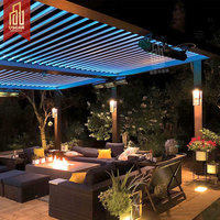 Nouveau design Gazebo en aluminium Pergola de jardin bioclimatique avec pergola électrique latérale en aluminium