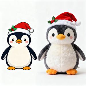 Giocattoli di Peluche Natalizi in Cotone Fatti a Mano Personalizzabili Piccolo Pinguino Imbottito con Testa Grande Colore e Dimensioni Personalizzabili - Product Image 6
