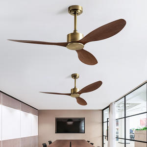 天井ファンLEDシンプルローズゴールドデザイン派手なプラスチックリモコン付き - Product Image 4