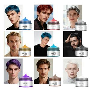 Atacado Etiqueta Personalizada Argila de Cabelo Colorida Fácil de colorir Ingredientes Naturais Long-Lasting <span class=keywords><strong>Hair</strong></span> Styling Product <span class=keywords><strong>Hair</strong></span> Dye 100g - Product Image 1