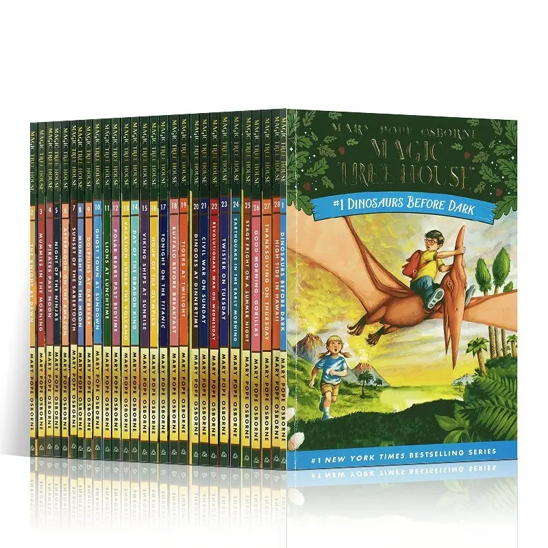 28 libri/Set Magic Tree House 1-28 libri di lettura in inglese libro del ponte del capitolo inglese per bambini