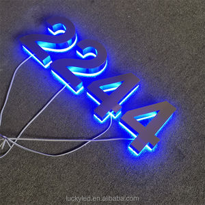 ป้ายสแตนเลส3D แบบกำห<span class=keywords><strong>น</strong></span>ดเองตัวอักษรช่อง LED 3D อะคริลิคตัวอักษรมีไฟเรืองแสงตัวอักษร LED ตัวเลข<span class=keywords><strong>บ้าน</strong></span> - Product Image 3