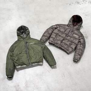 Custom Fashion Added Quilted Down <b>Jacket</b> <b>for</b> <b>Men</b> High Quality Camouflage Design Zipper Coat Reversible Bubble Puffer Down <b>Jacket</b> - Product Image 1