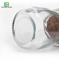 Pot en verre transparent de 100ml, 150ml, 200ml, pour boisson en vison, pour yaourt, bouteille de Pudding à bouche large, couvercle en aluminium en liège, de haute qualité