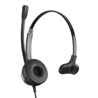 Casque d'ordinateur USB à oreille latérale unique avec micro