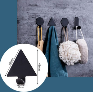 Juego de Ganchos Adhesivos de Acero Inoxidable Negro, Forma Hexagonal, Redonda, Triangular y en <span class=keywords><strong>J</strong></span>, Resistentes y Multiusos - Product Image 5