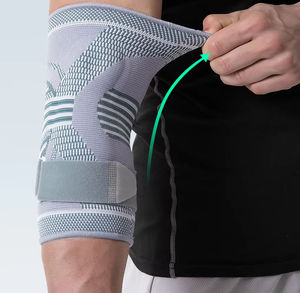 Manchon de soutien pour coude de tennis avec double coussinets en gel, support ciblé pour l'avant-bras, attelle de coude, sangle réglable, nylon respirant, unisexe, sport - Product Image 1