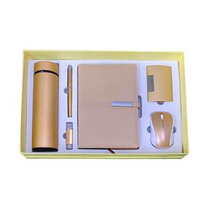 Custom 6 in 1 Box Vacuum Water Bottle Notebook Promotional Business Gift Set for Corporate - Product Image 1