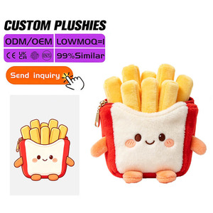 Op maat gemaakte toastbrood pluche portemonnee 15cm schattig Kawaii PP katoen gevuld muntgeldtasje OEM ODM 100 stuks MOQ voor kindercadeau groothandel - Product Image 4