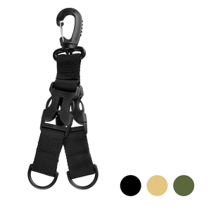 Chiến thuật đa mục đích Carabiner móc Webbing ngoài trời vòng chìa khóa chủ bánh Keychain Clip Nylon Webbing nhanh chóng phát hành khóa - Product Image 2