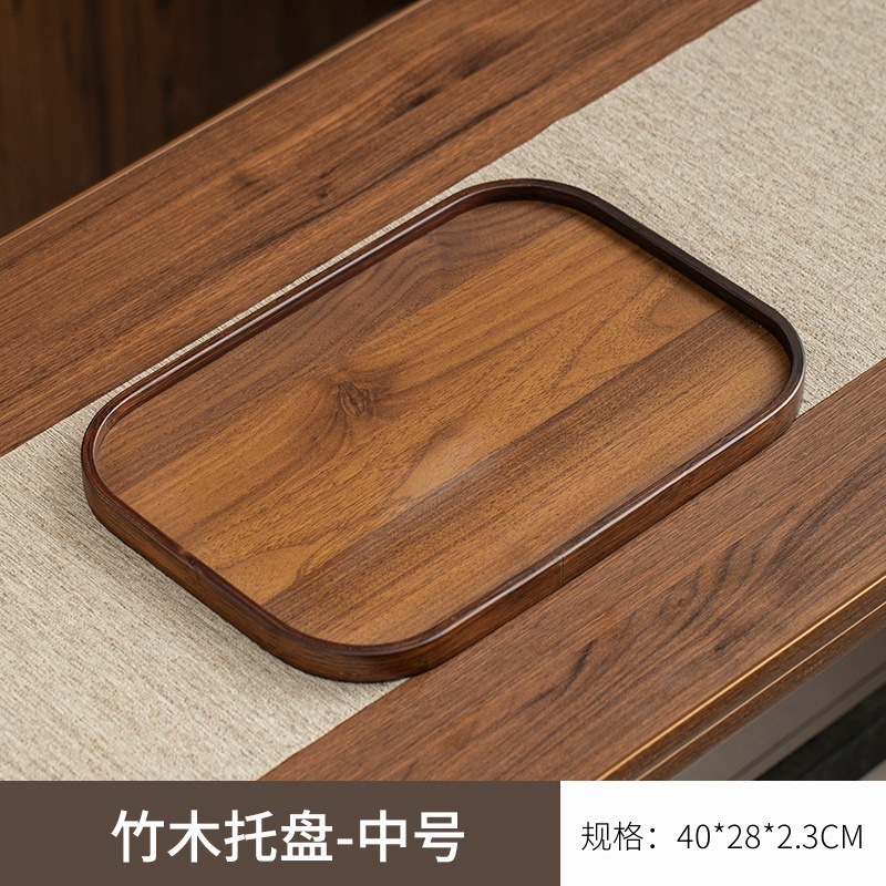 พรีเมียมสีน้ำตาล [40*28*2.3 จานสี่เหลี่ยมขอบมนขนาดใหญ่] ขนาดกลาง