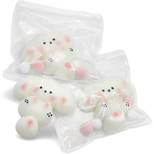 ตุ๊กตาหมาสีขาวและกระต่ายหูใหญ่บีบเล่นคลายเครียด ของเล่นบีบ TPR Taba Squishy บีบแล้วคืนตัวช้า ของเล่นน่ารัก - Product Image 4