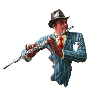 ResinJazz Lecteur de musique Figurines bar Décor - Product Image 2