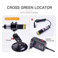 Module de localisation laser vert QDLASER 20x90mm 520nm 30mW pour le travail du bois, la découpe de métaux, la gravure, le positionnement et l'alignement