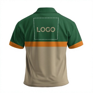 Camiseta Polo Personalizada para Hombre de Fábrica Directa en Bloques de Color Azul-Gris con un Diseño Simple y Elegante, Adecuada para Uso Diario - Product Image 6