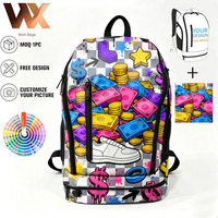 Mochila Infantil Personalizada de 18 Pulgadas, Mochilas Escolares Premium, Fabricación por Sublimación, Mochila Deportiva de Viaje, Poliéster 300D