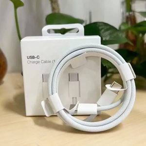Venta caliente 60W Nylon Trenzado Carga rápida Cable USB Tipo C a Tipo C Cable de datos para cámara de teléfono Paquete de Caja Blanca - Product Image 2