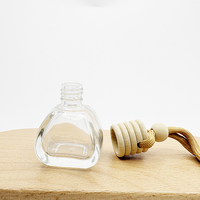 Flacon diffuseur de parfum de luxe en verre vide de 14,5 ml avec couvercle en bois et bouchon à vis, pour voiture, aromathérapie et cosmétiques