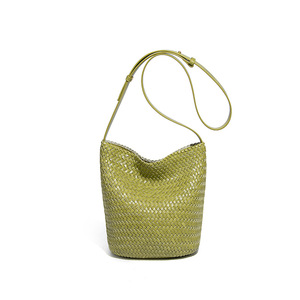Bolso de Hombro Tipo Bandolera Verde Bosque para Mujer, Estilo Coreano, Tejido, Casual, Gran Capacidad, para Uso Diario - Product Image 2